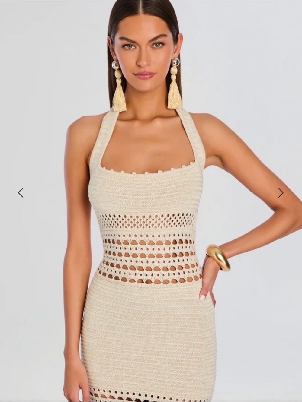 RETROFETE jaycee crochet dress in bone size S - Picture 12 of 15